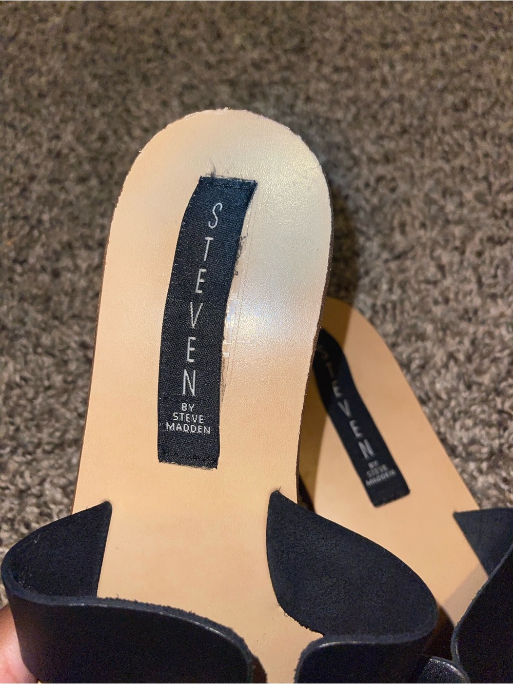 STEVEN by Steve Madden Black Women’s Slip-On Mules
